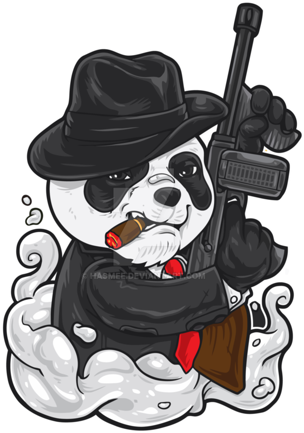 Merch By Amazon - Panda Mafia Clipart (816x979), Png Download