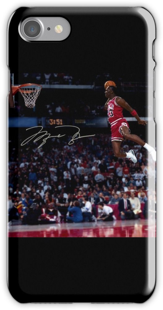 Michael Jordan Slam Dunk 2 Iphone 7 Snap Case - Michael Jordan Free Throw Line Dunk Clipart (750x1000), Png Download