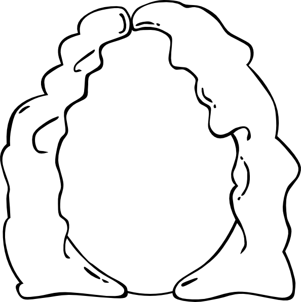 Woman Face White And Black Clipart - Png Download (594x596), Png Download