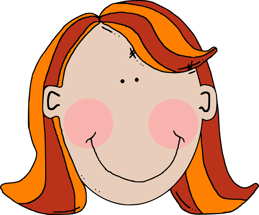 Girl Head Face Child Teenage Animation - Girl Blank Face Clipart - Png Download (867x720), Png Download