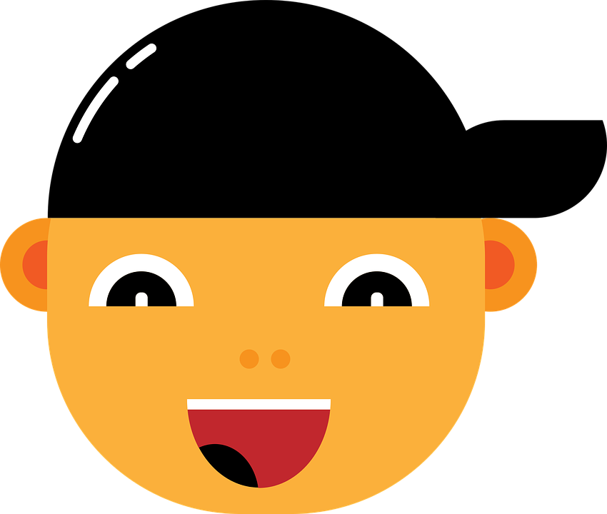 Niño, Cara, Feliz, Retrato, Expresión, La Infancia - Khuôn Mặt Trẻ Em Vector Clipart (850x720), Png Download