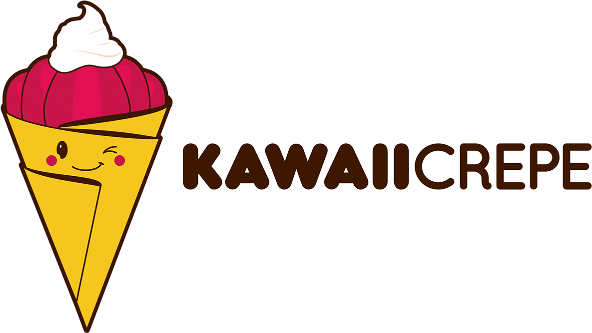 Kawaii Crepe Logo Clipart (1185x667), Png Download