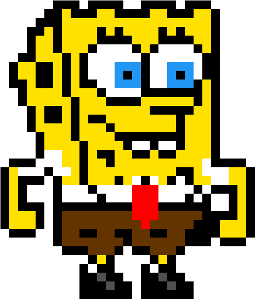 Bob Esponja - Spongebob Pixel Art Clipart (1152x1152), Png Download