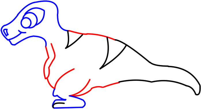 Step8details Of Dinosaur Cartoon - Line Art Clipart (700x700), Png Download