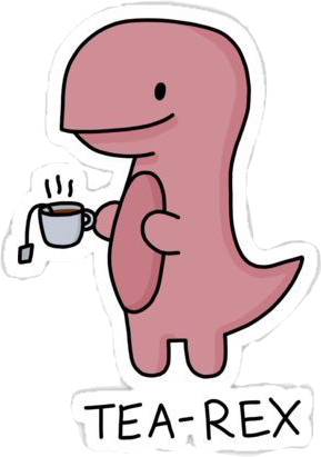 Tea Rex - Tea Rex Illustration Clipart (289x411), Png Download