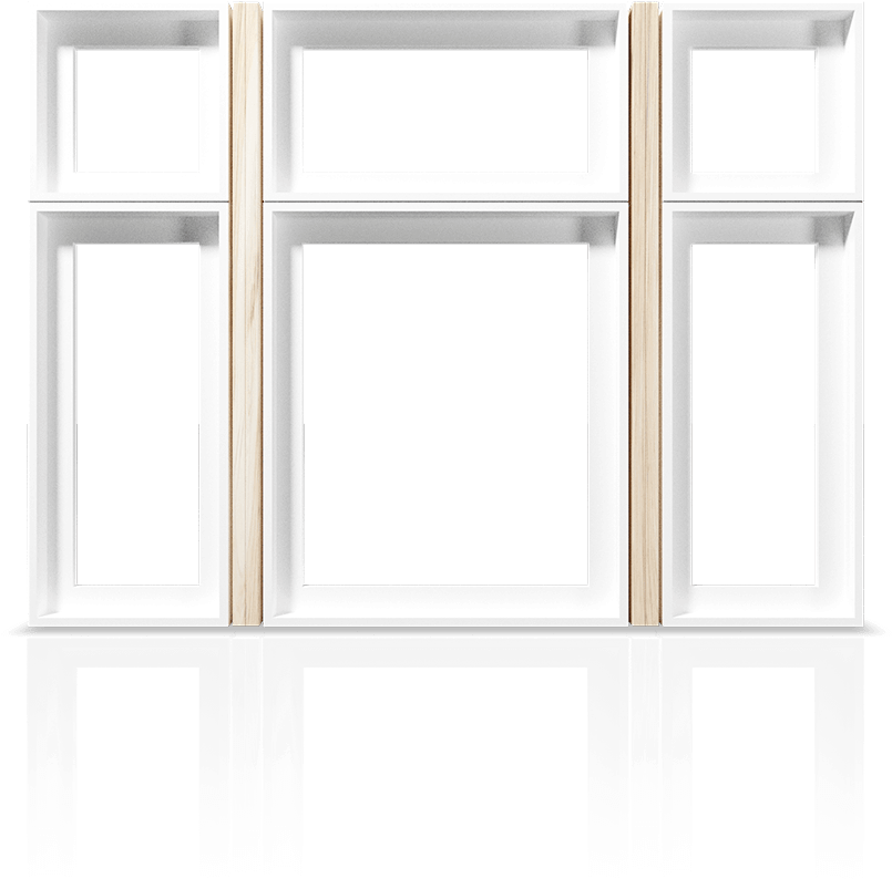 An Example Of A Standard Hollow-chamber Pvc Window - Window Clipart (864x864), Png Download