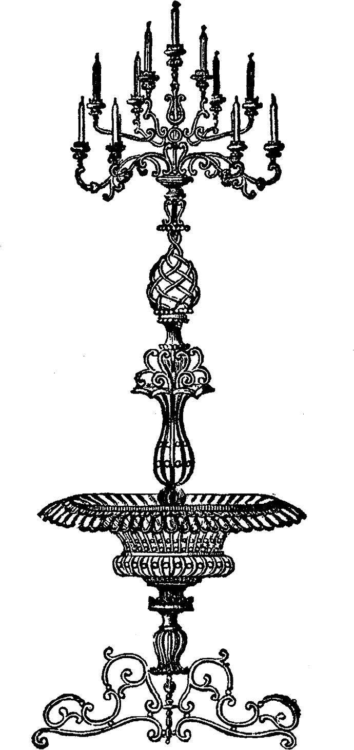 Digital Candelabra Download - Illustration Clipart (734x1600), Png Download