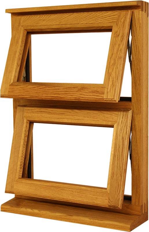 Small Wooden Oak Window With Two Openings - Small Wooden Window Frame Clipart (1000x1000), Png Download