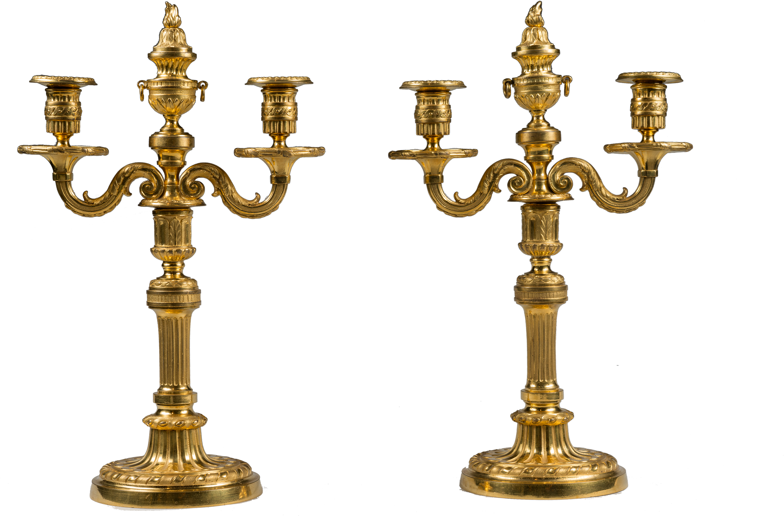 Neoclassical Gilt Bronze Candelabra, Louis Xvi Period - Gilt Bronze Candelabra Clipart (3000x2150), Png Download