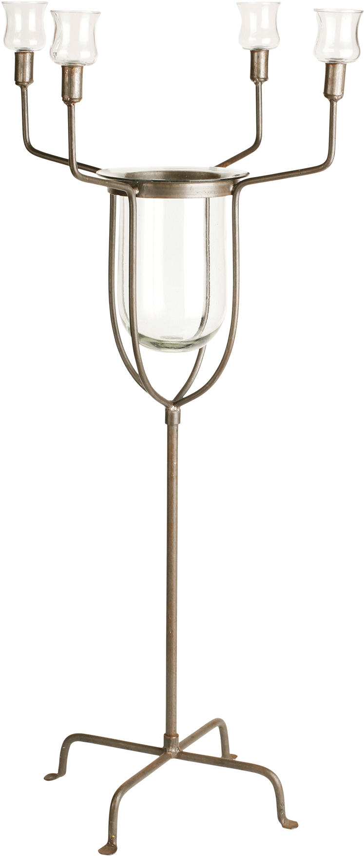 Fiori Candelabra - Platinum Clipart (980x1809), Png Download