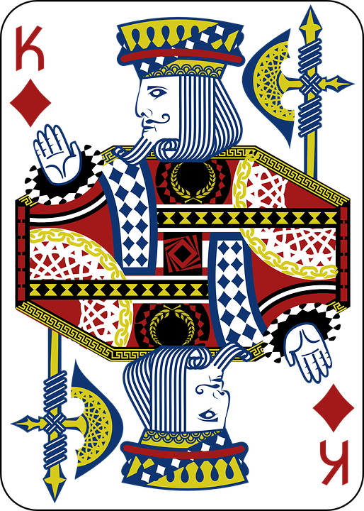 King Card Casino Diamond Gamble Gambling Gaming - Poker Cards King Diamond Clipart (514x720), Png Download