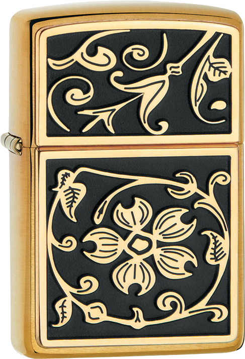 #20903 Gold Flourish Allan Distributors, Llc - Zippo 20903 Clipart (535x758), Png Download