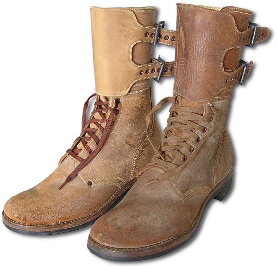 Boots Contracted From September, 1943 Through April, - Motorcycle Boot Clipart (567x550), Png Download