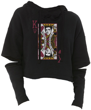 Kick Off Those Blue Suede Shoes And Throw On Our King - Hoodie Clipart (497x644), Png Download