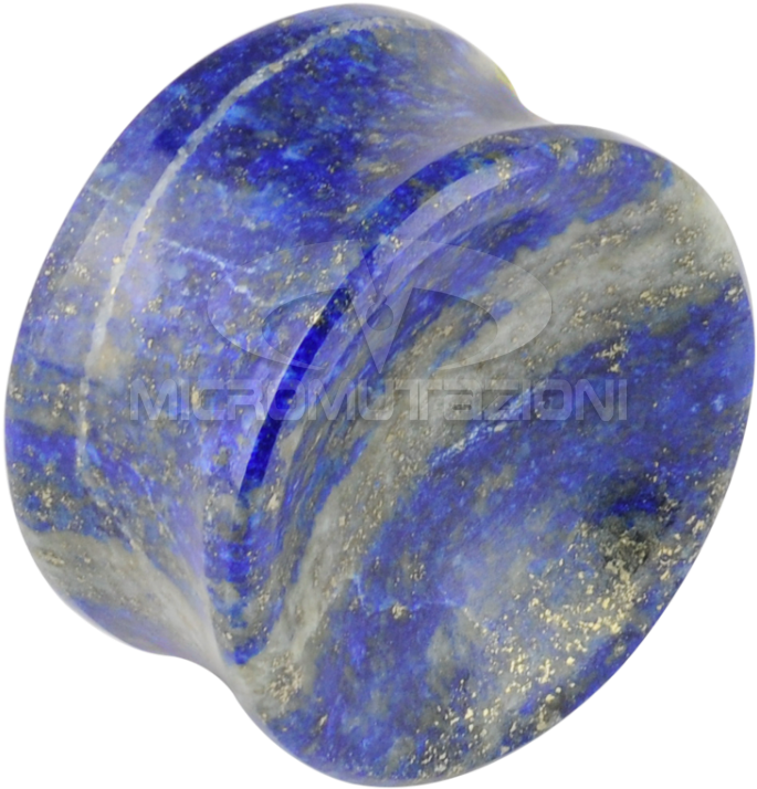 Lapis Lazuli Concave Ear Plug Ear Clipart (685x714), Png Download