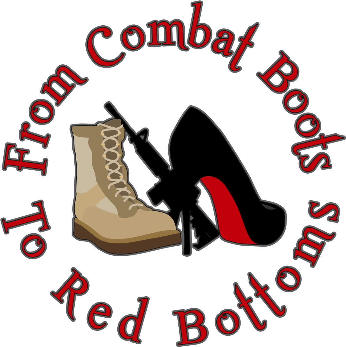 Combatboot2redbottom - Combat Boots And Heels Clipart (1250x1250), Png Download