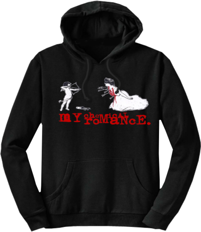 Black Cupid Hoodie - My Chemical Romance Life Clipart (675x778), Png Download