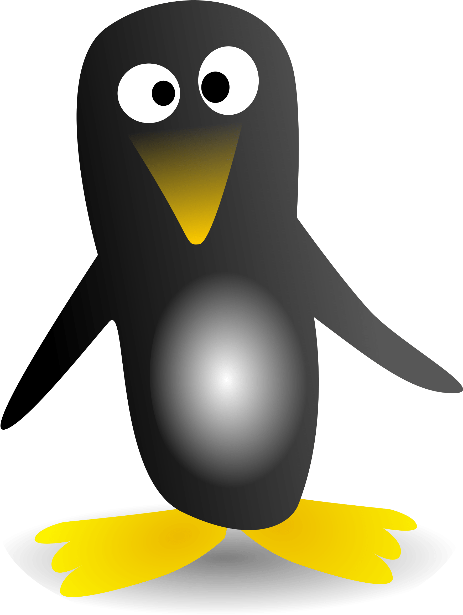 This Free Clipart Png Design Of Penguin Clipart - Transparent Penguin Cartoon Background (1763x2339), Png Download