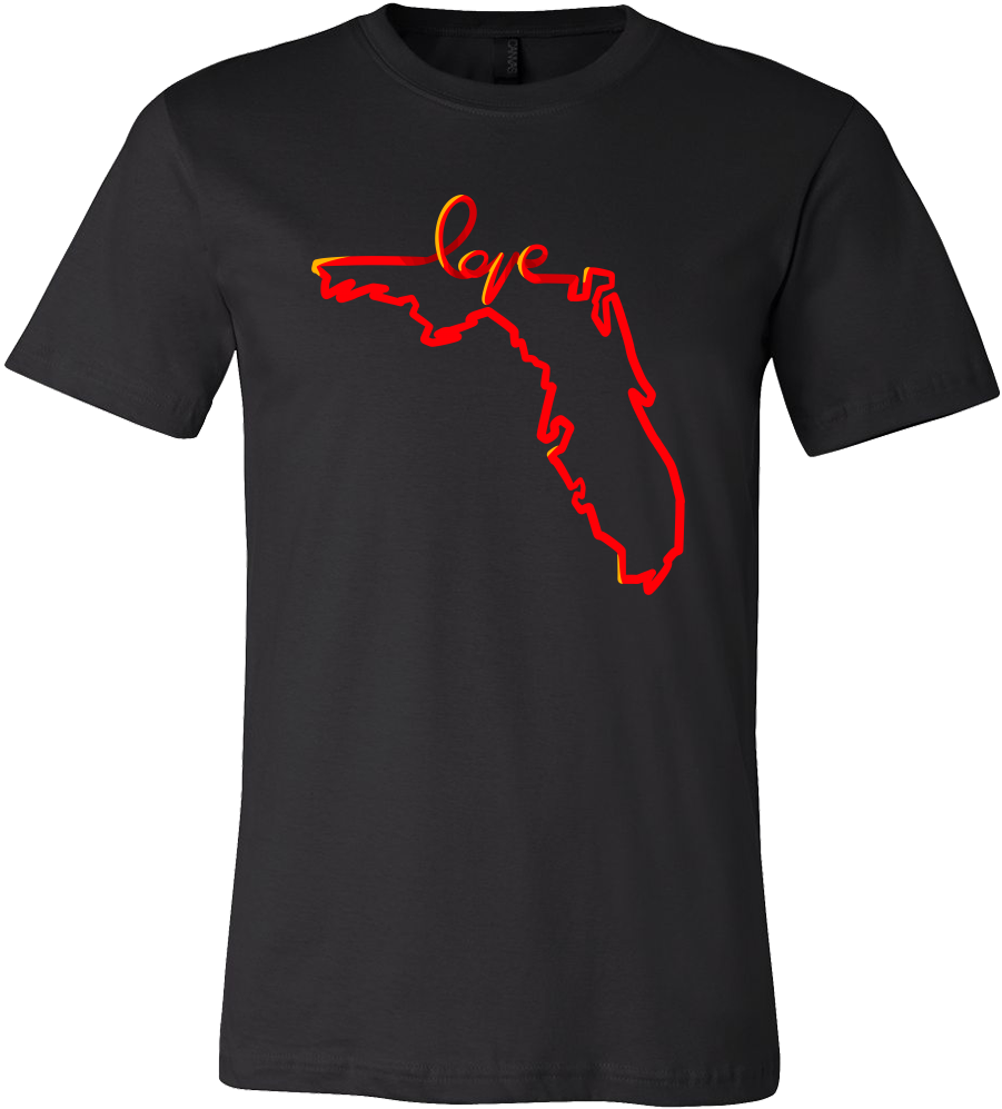 Love Florida State Map Outline Souvenir Gift T-shirt - Mean Girls Broadway Merch Clipart (901x997), Png Download