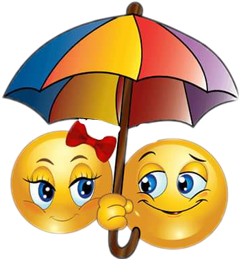 #emoji #rain #umbrella #love #hugs#morning #enjoytoday - Smiley Schmetterlinge Im Bauch Clipart (349x378), Png Download