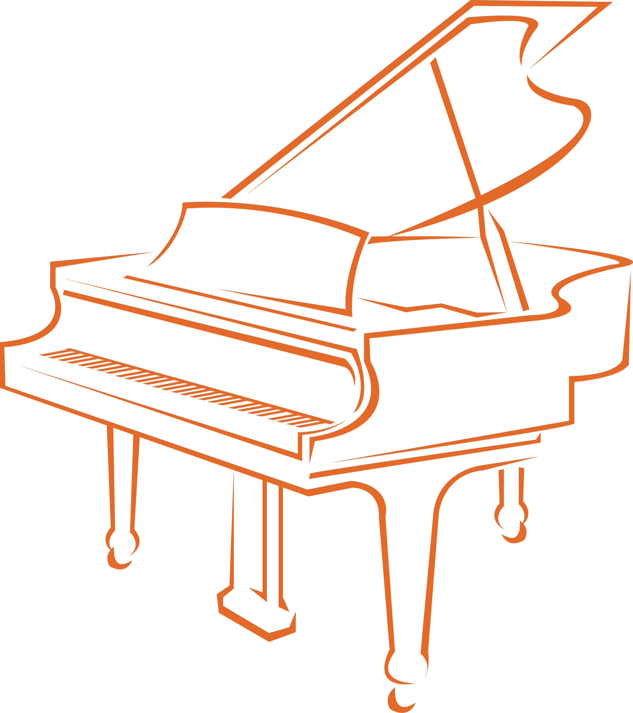Clipart Piano Teaching Piano - Drawn Piano - Png Download (2083x2347), Png Download