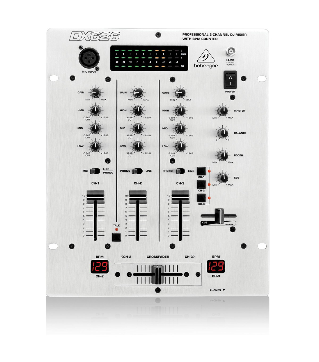 Behringer Pro Mixer Dx626 3-channel Dj Mixer - Behringer Dx626 Dj Mixer Clipart (1096x1242), Png Download