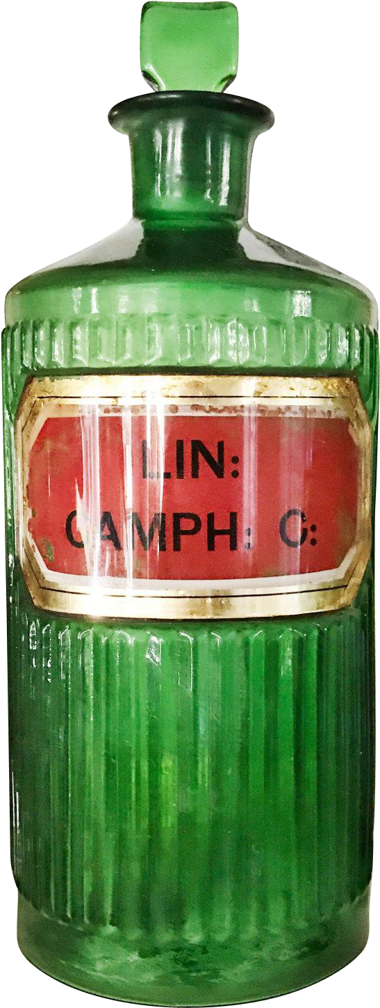 Antique English Label Under Glass Poison Bottle - Glass Bottle Clipart (1447x1447), Png Download