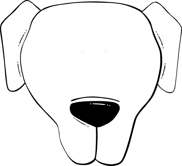 Png Download Flp Face Clip Art At Clker Com - Dog's Nose Clipart Transparent Png (600x550), Png Download