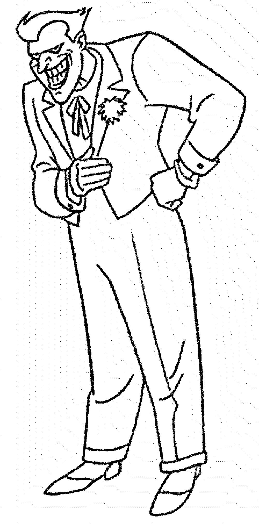 Inspiration Batman And Joker Coloring Pages - Batman The Animated Series Joker Outline Clipart (1000x2023), Png Download