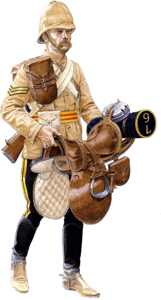 Капрал 9 Уланского Полка, Афганистан, 1880 Год - British Victorian Cavalry Uniforms Clipart (746x1317), Png Download