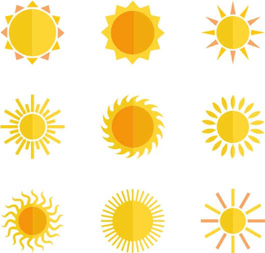 Sun Icon Elements - Sun Vector Icon Clipart (600x564), Png Download