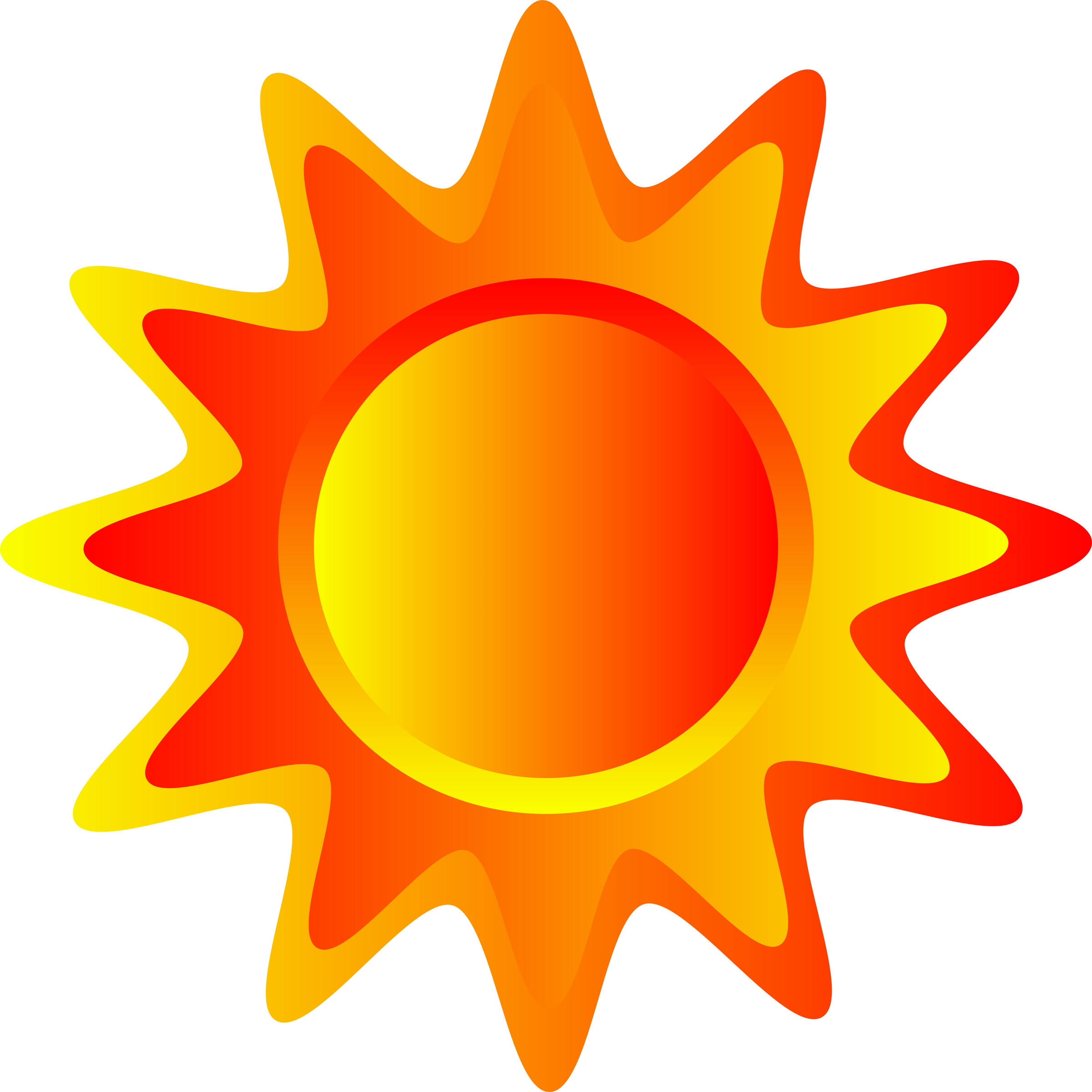 Orange And Yellow Sun Clipart (2400x2400), Png Download