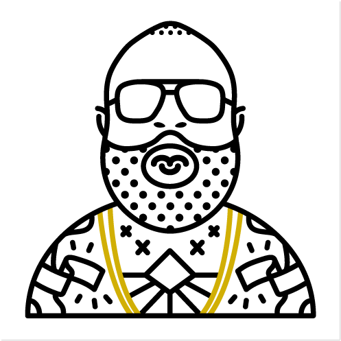 Part Of The 'parental Advisory' Series By Others - Rick Ross Line Drawing Clipart (500x713), Png Download