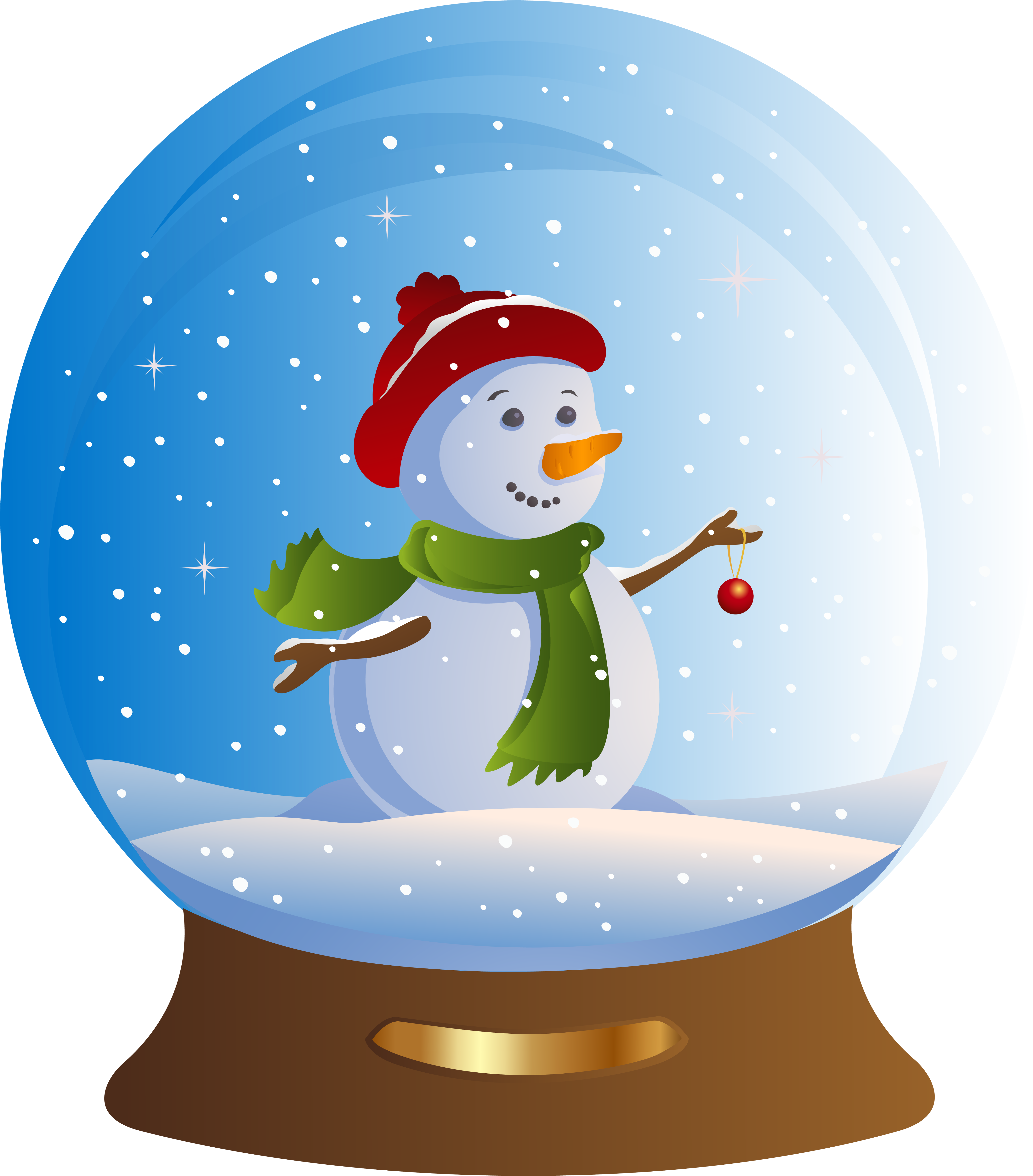 28 Collection Of Snowman Snow Globe Clipart - Snow Globe Clip Art - Png Download (5523x6285), Png Download