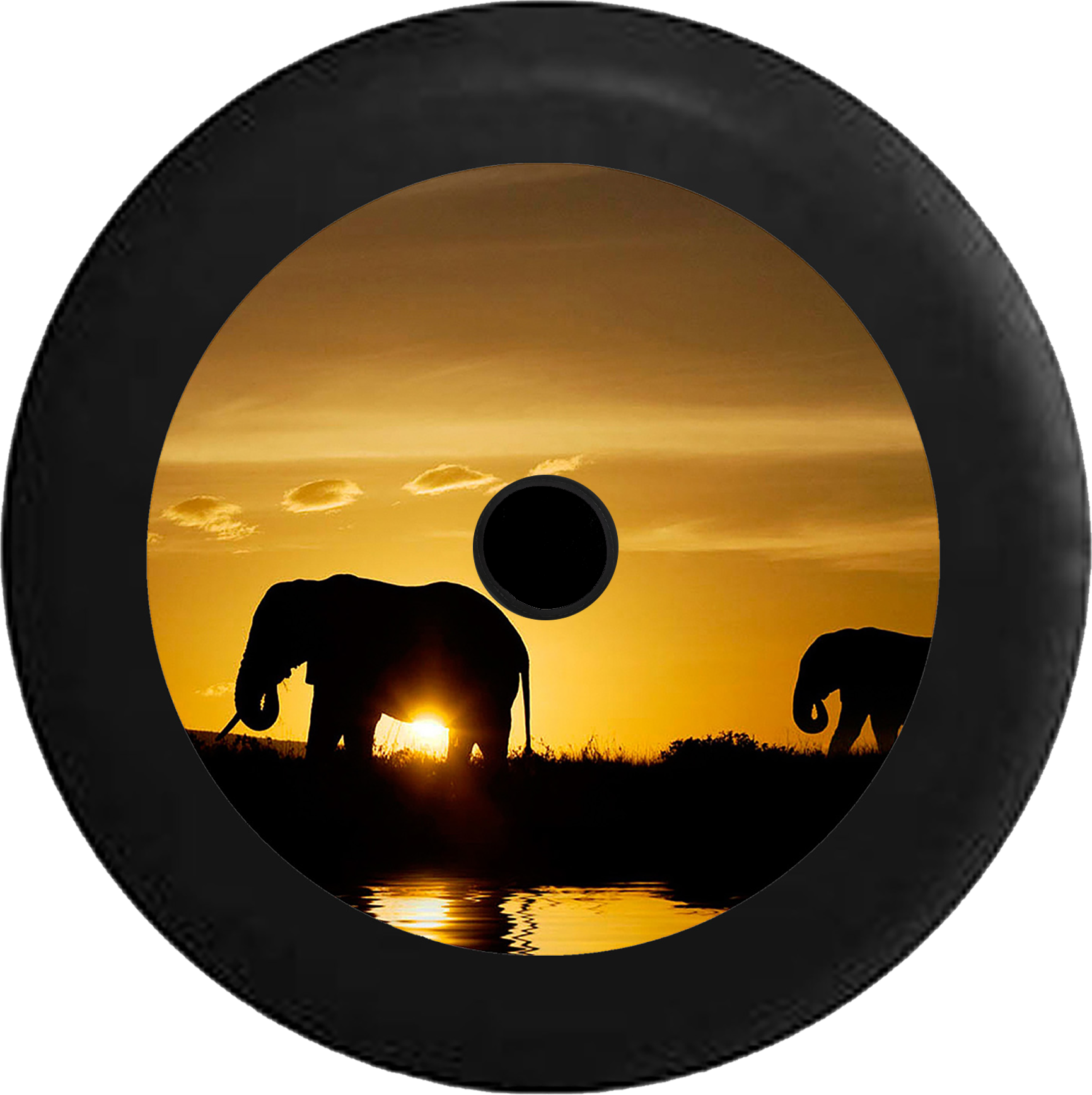 Jeep Wrangler Jl Backup Camera Silhouette Elephants Clipart (1732x1737), Png Download