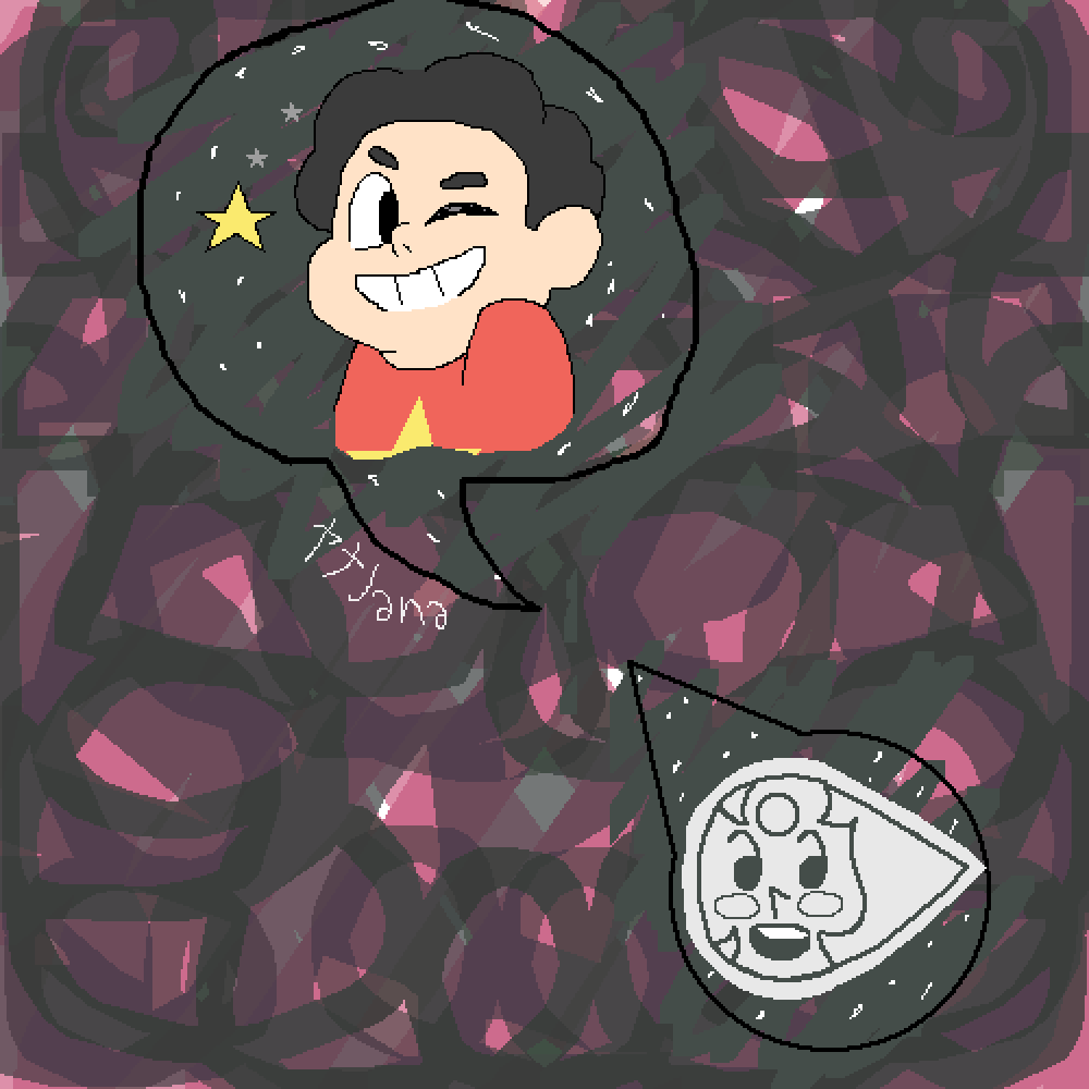 Steven Universe And Pearl Point - Cartoon Clipart (1000x1000), Png Download