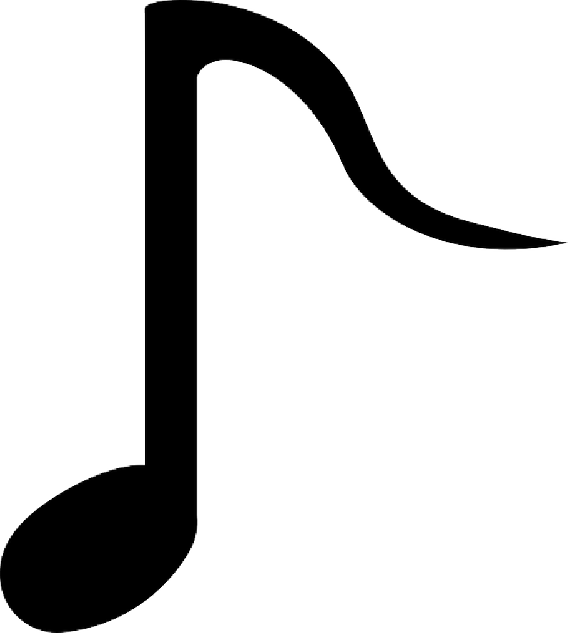 Music Notes Symbols Cake Ideas And Designs - Black Music Note Clipart (800x891), Png Download