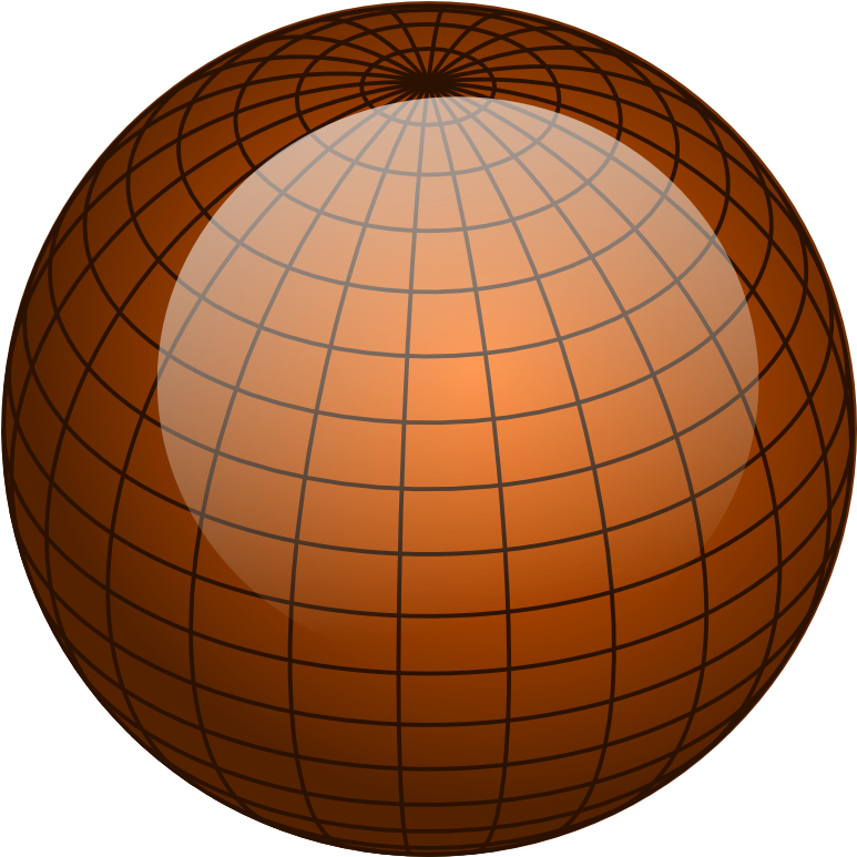 Clipart - Globe-1 - Orange Globe Lines Png Transparent Png (800x800), Png Download