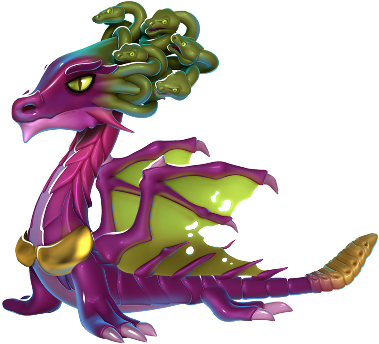 Medusa Dragon - Action Figure Clipart (1265x1148), Png Download