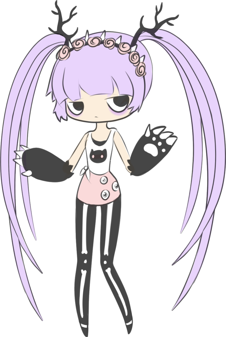 Png Pastel Goth - Kawaii Pastel Gothic Anime Girl Clipart (731x1092), Png Download