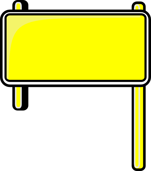 Sign Clipart Banner - Road Sign Plain - Png Download (528x596), Png Download