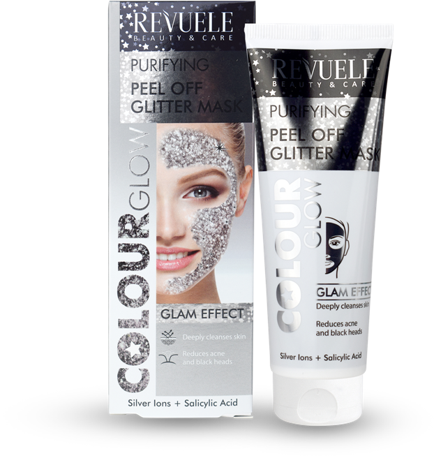 Revuele Peel Off Glitter Mask - Revuele Colour Glow Clipart (709x709), Png Download