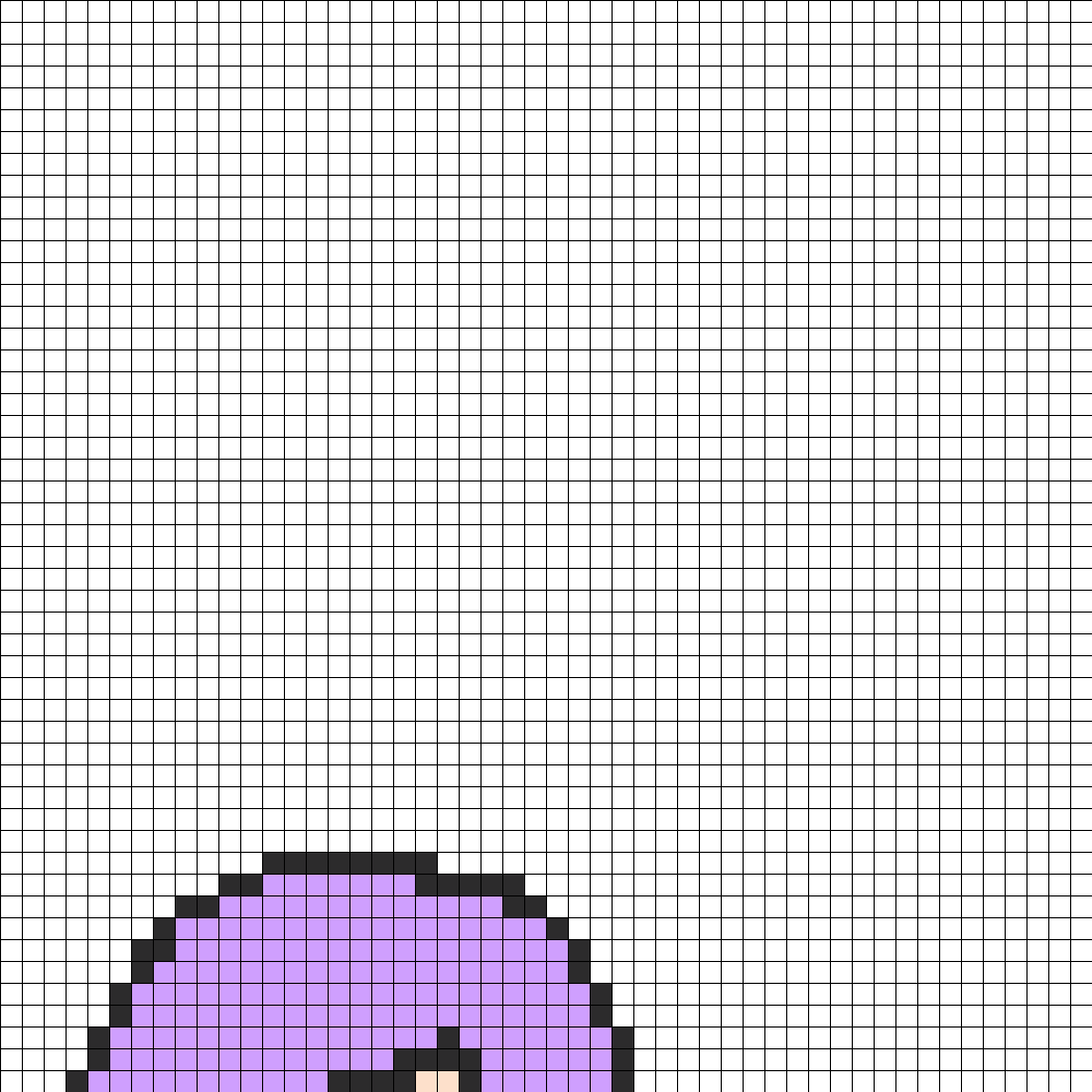 Pastel Goth Tumblr Girl Part 2 Perler Bead Pattern - Rainbow Blob Gif Discord Clipart (1050x1050), Png Download