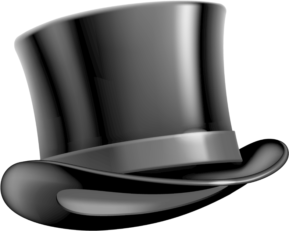 Top Hat Clipart Butterfly - Black Top Hat Png Transparent Png (1024x837), Png Download