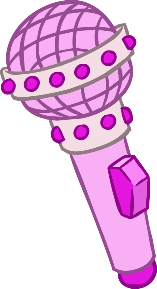 Microphone Clipart Glitter Pencil And In Color Microphone - Pink Microphone Clip Art - Png Download (500x921), Png Download
