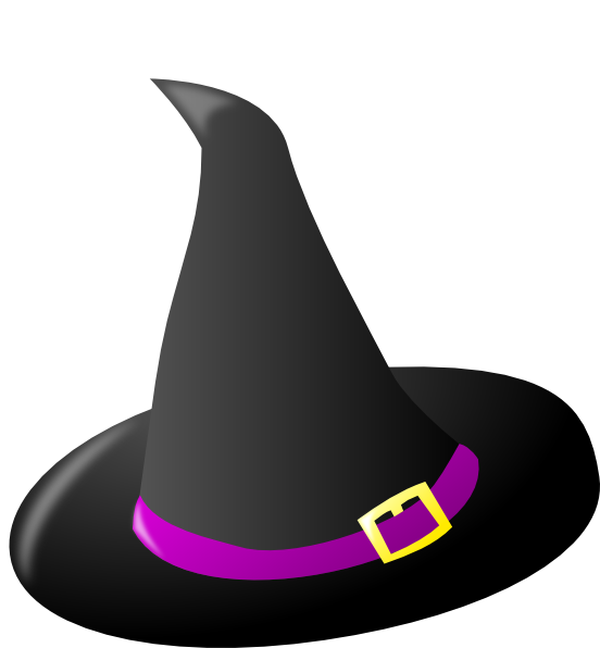 Witch Hat Clip Art - Halloween Witch Hat Png Transparent Png (552x596), Png Download