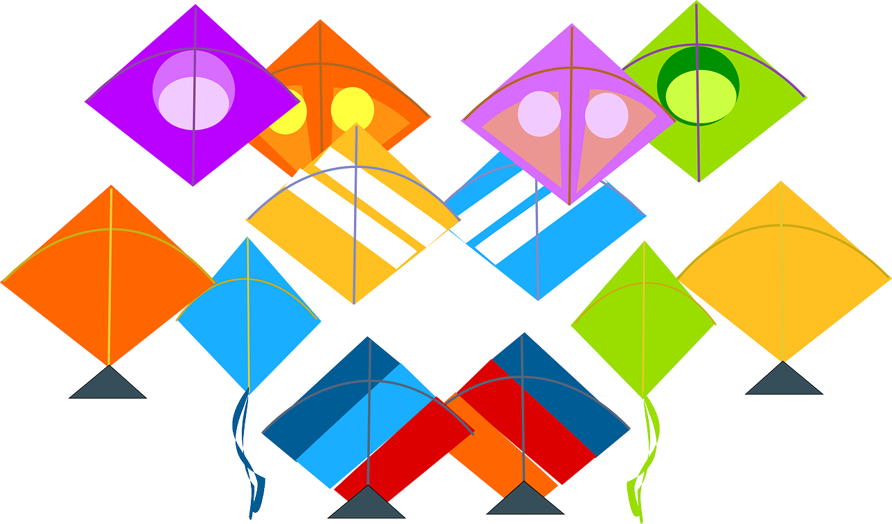 Free Png Download Kite- Kites Png Images Background - Happy Lohri And Makar Sankranti Clipart (850x501), Png Download