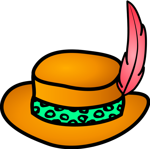 Pimp Hat Clip Art , Png Download - Hat Clip Art Transparent Png (600x599), Png Download