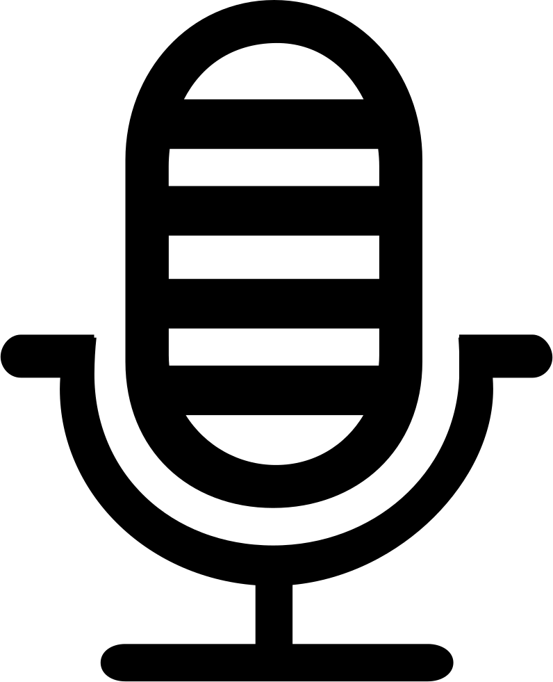 Microphone Icon Png Mic Svg Png Icon Free 86045 Onlinewebfonts - Illustration Clipart (796x981), Png Download