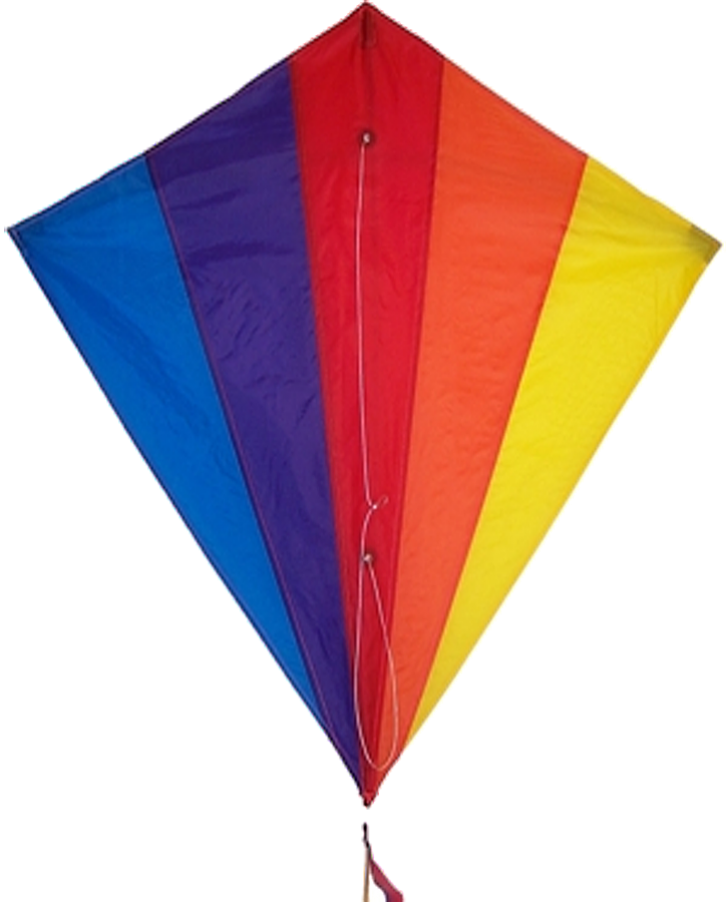 Image Of Rainbow Diamond Kite - Rainbow Kite Clipart (728x902), Png Download